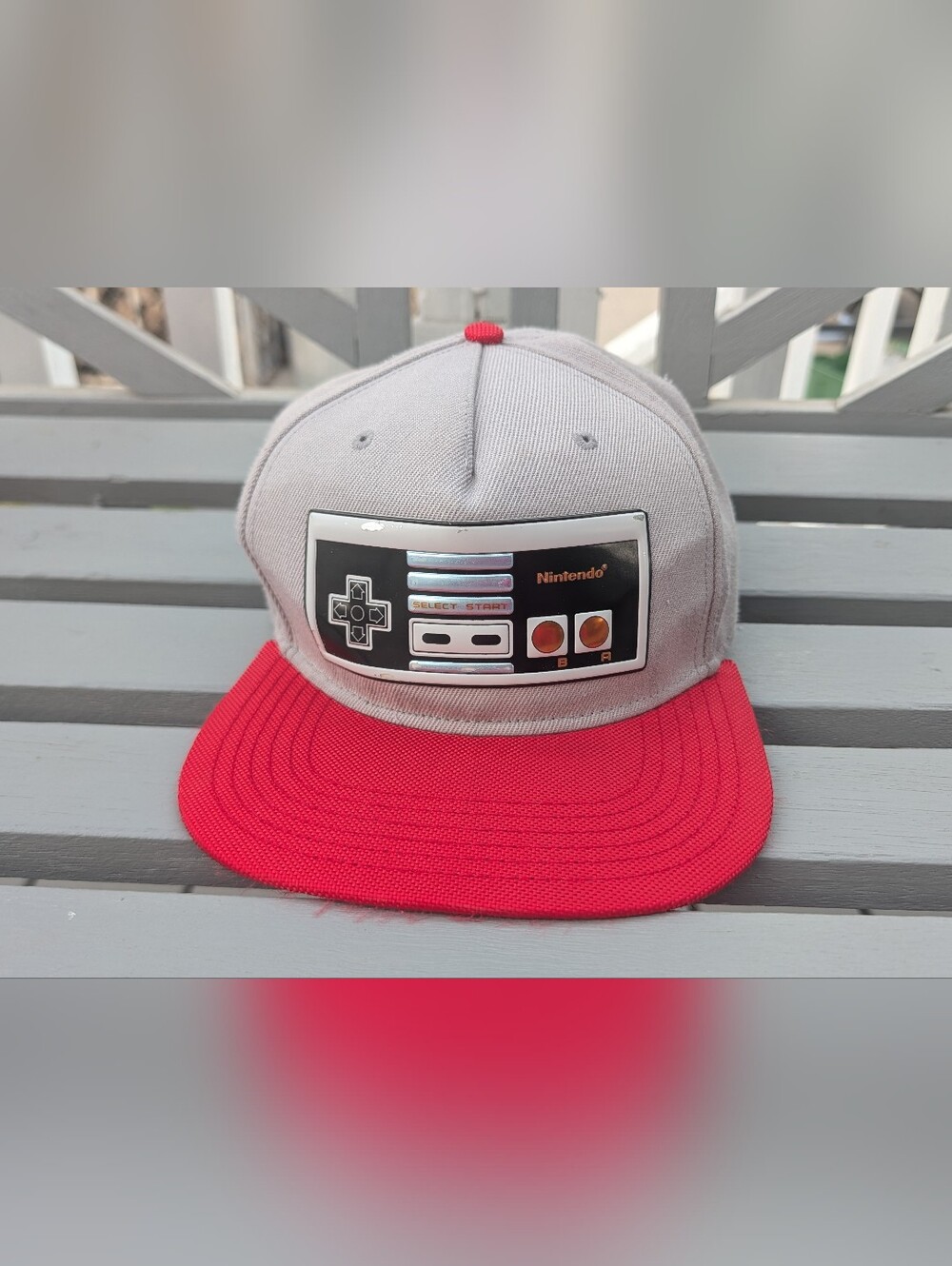 Nintendo Gray & Red Retro Controller Snapback Hat